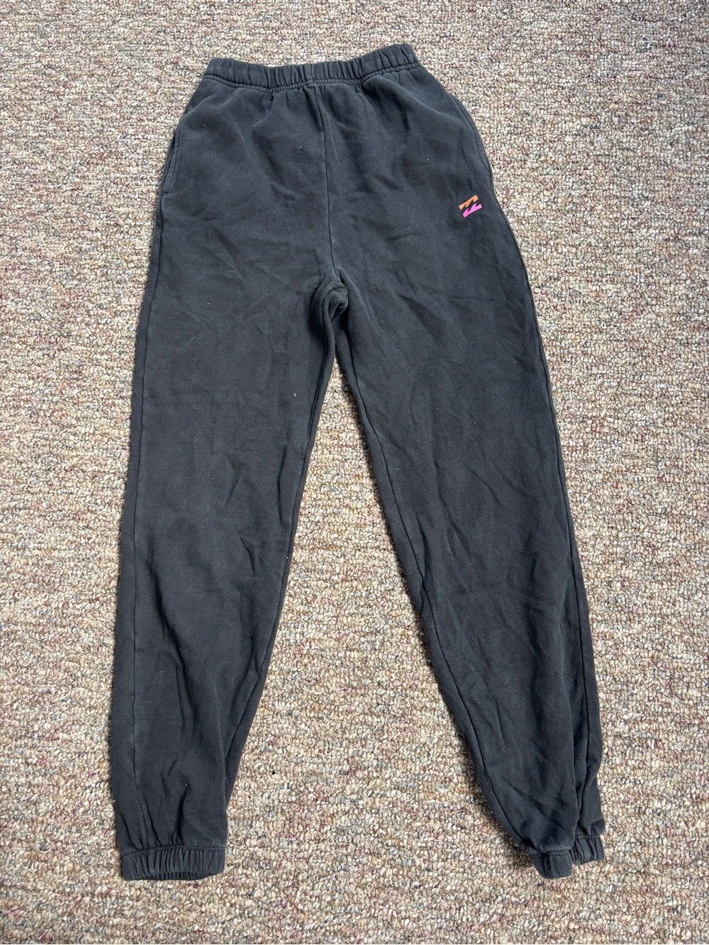 Billabong Black Sweatpants with Pink Logo
